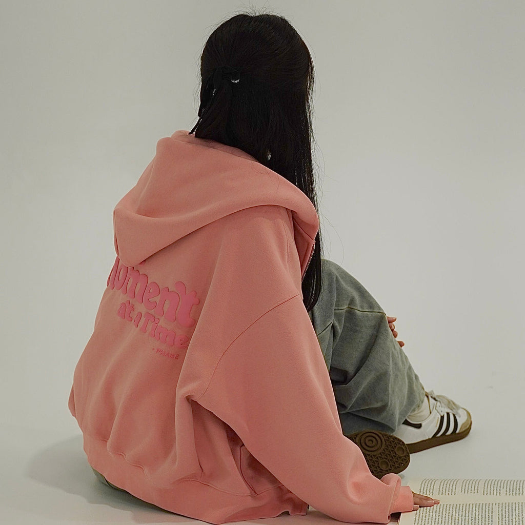 Peach - Zip Hoodie (Back Print)