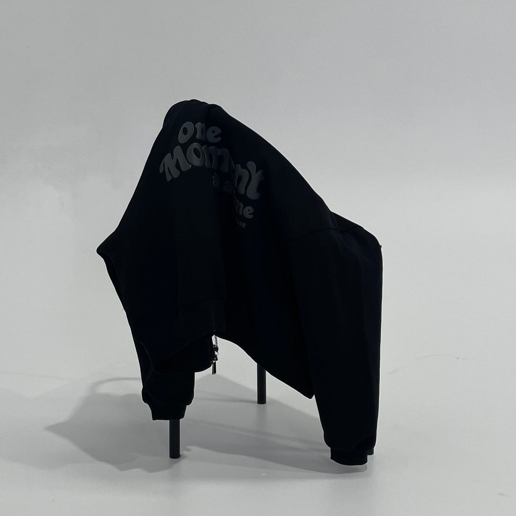 Black - Zip Hoodie (Back Print)