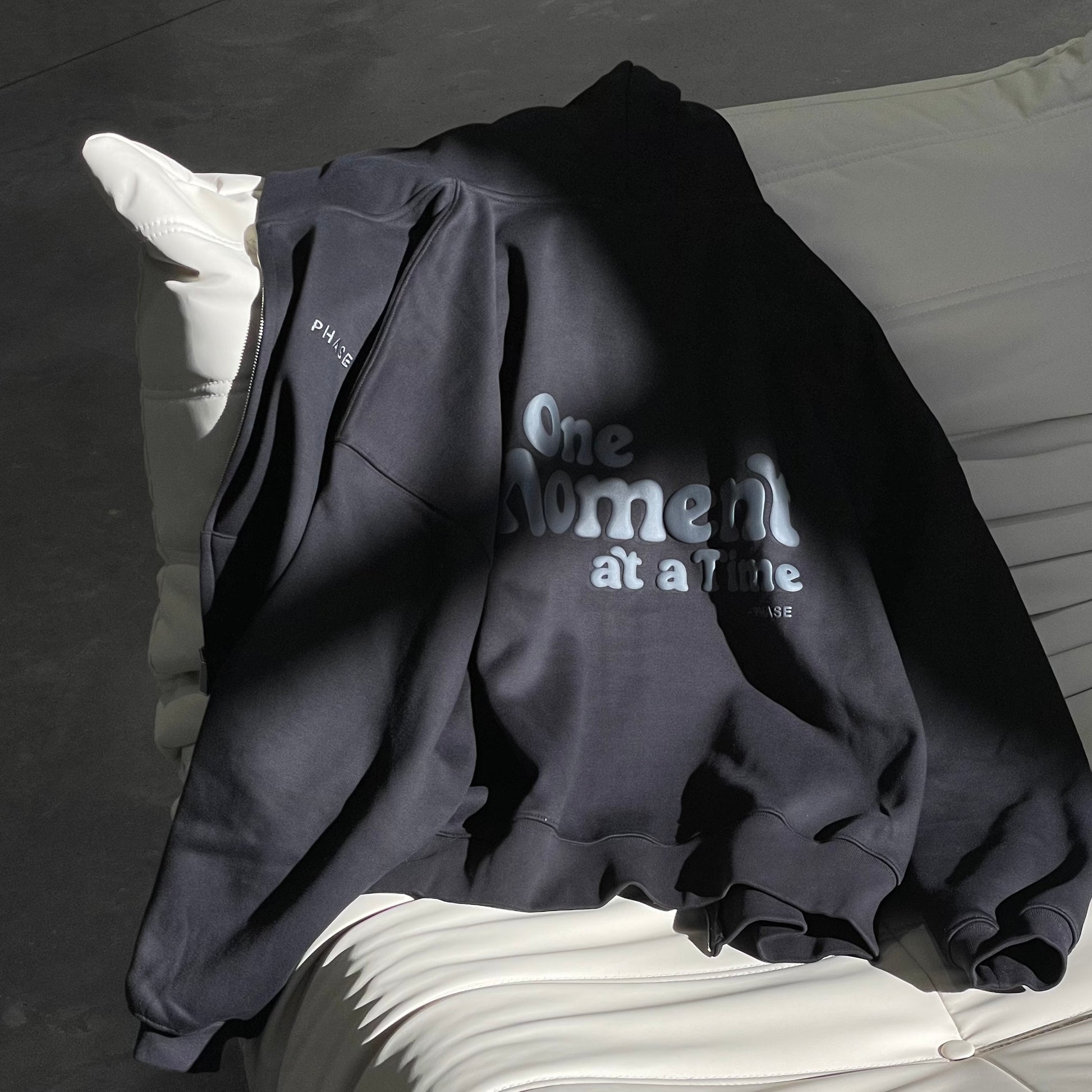 Black - Zip Hoodie (Back Print)