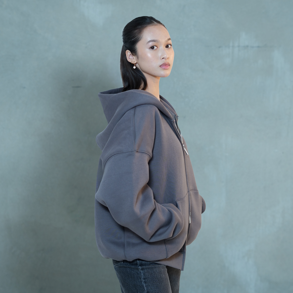 Stone Gray - Zip Hoodie